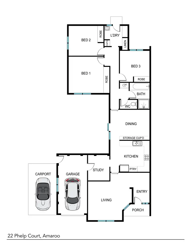 Floorplan of Homely house listing, 22 Phelp Court, Amaroo ACT 2914