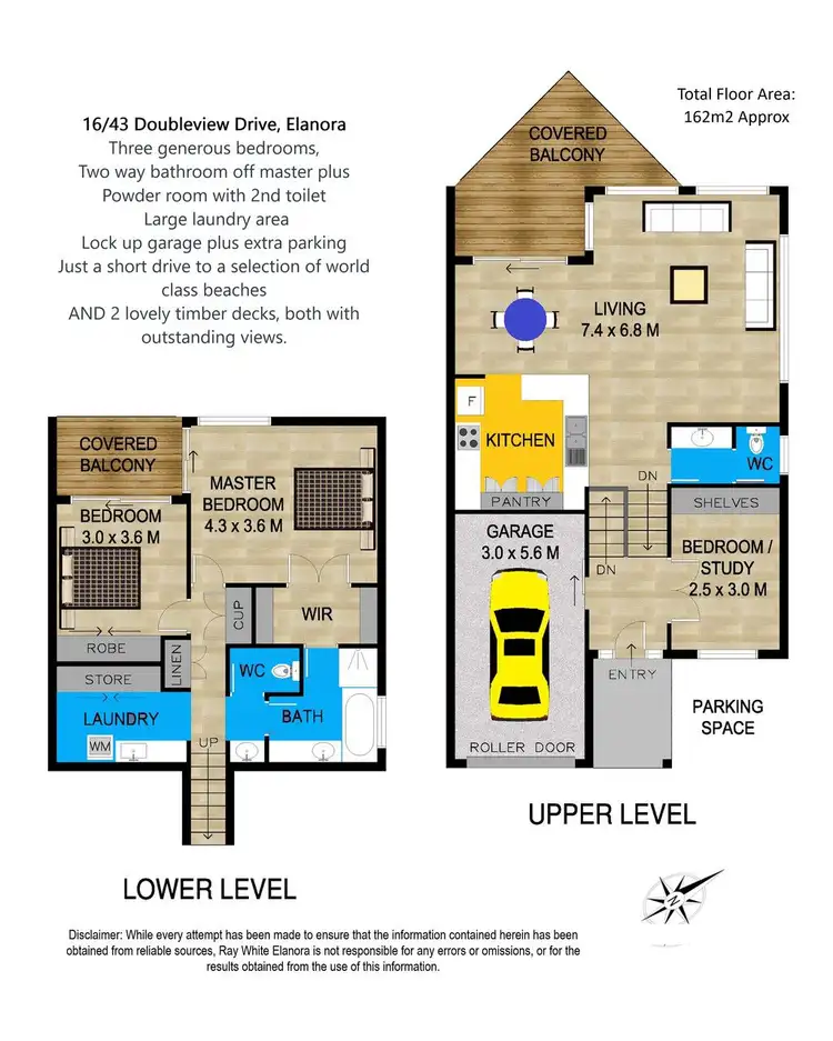 Floorplan of Homely townhouse listing, 16/43 Doubleview Drive, Elanora QLD 4221