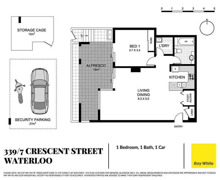 Floorplan of Homely apartment listing, 339/7 Crescent Street, Waterloo NSW 2017