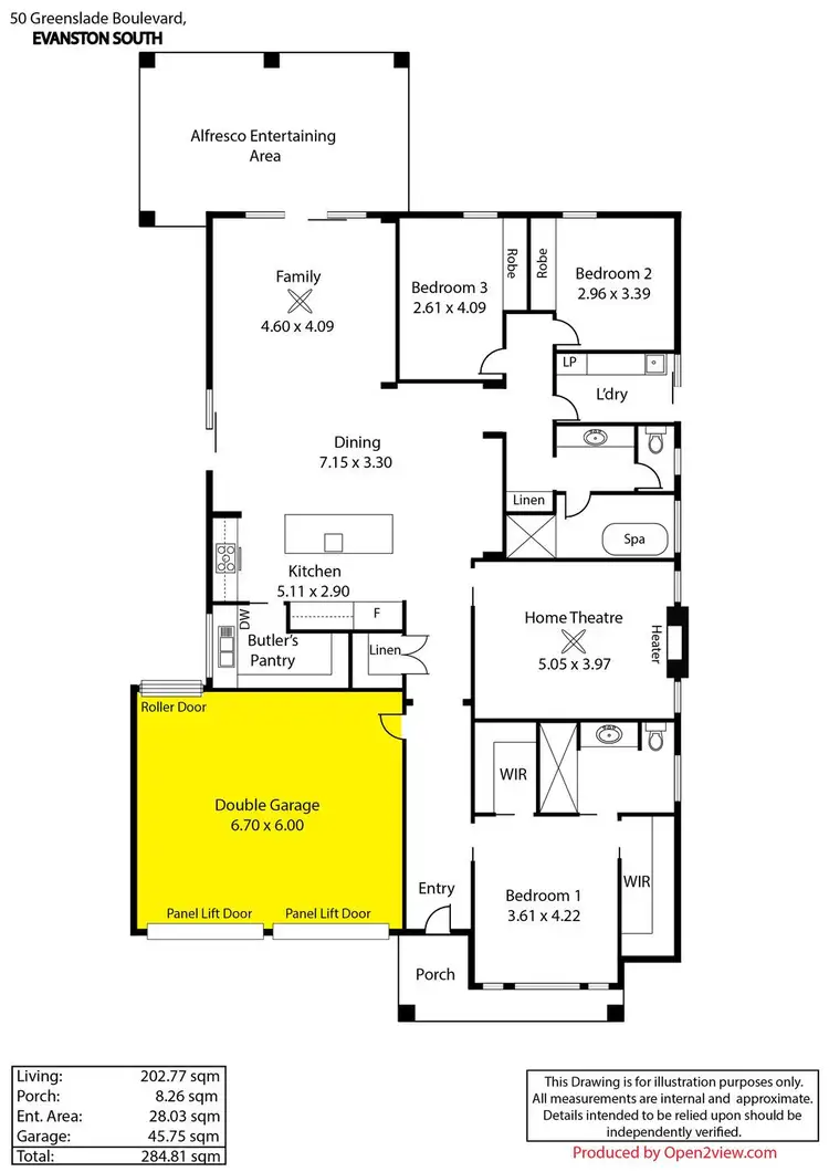Floorplan of Homely house listing, 50 Greenslade Boulevard, Evanston South SA 5116