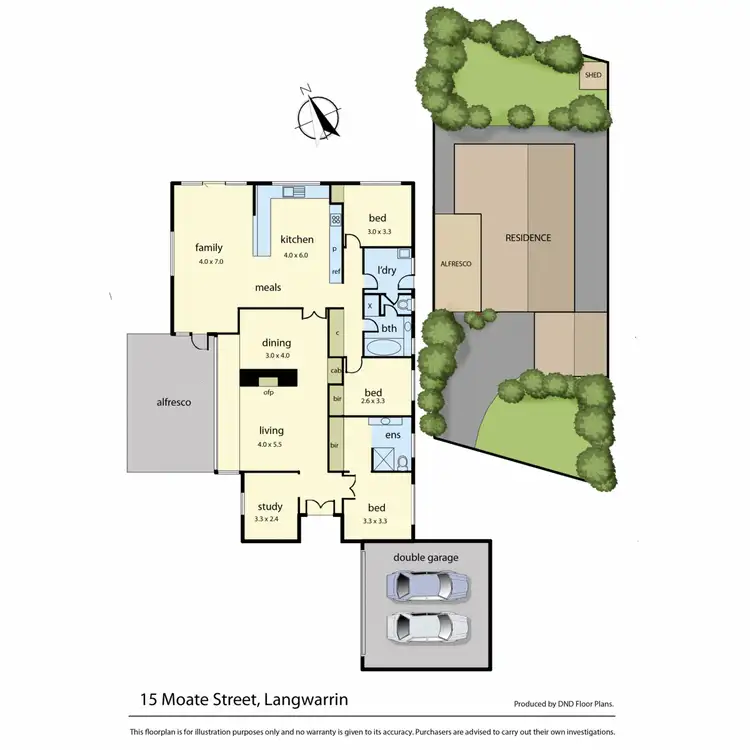 Floorplan of Homely house listing, 15 Moate Street, Langwarrin VIC 3910