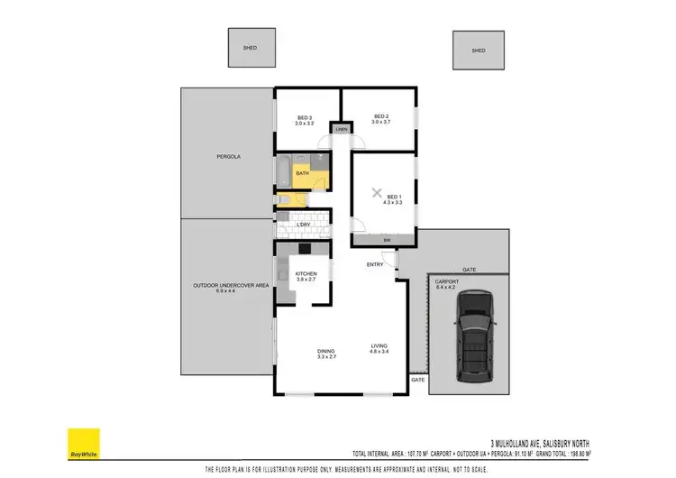 Floorplan of Homely house listing, 3 Mulholland Avenue, Salisbury North SA 5108