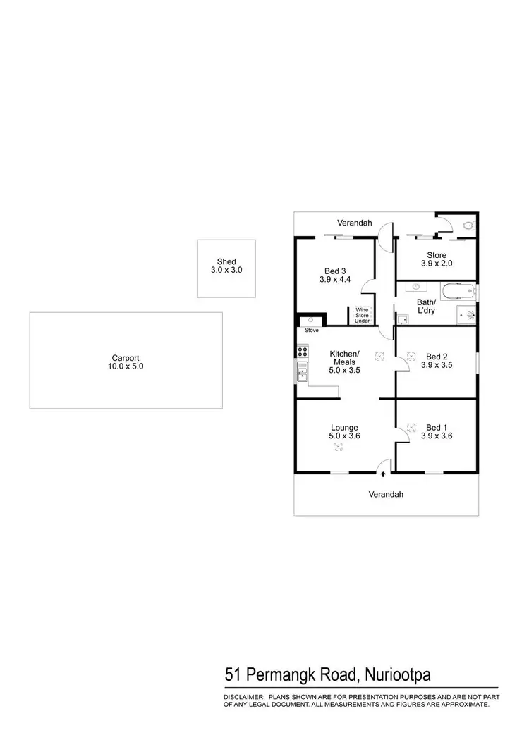 Floorplan of Homely house listing, 51 Peramangk Road, Nuriootpa SA 5355
