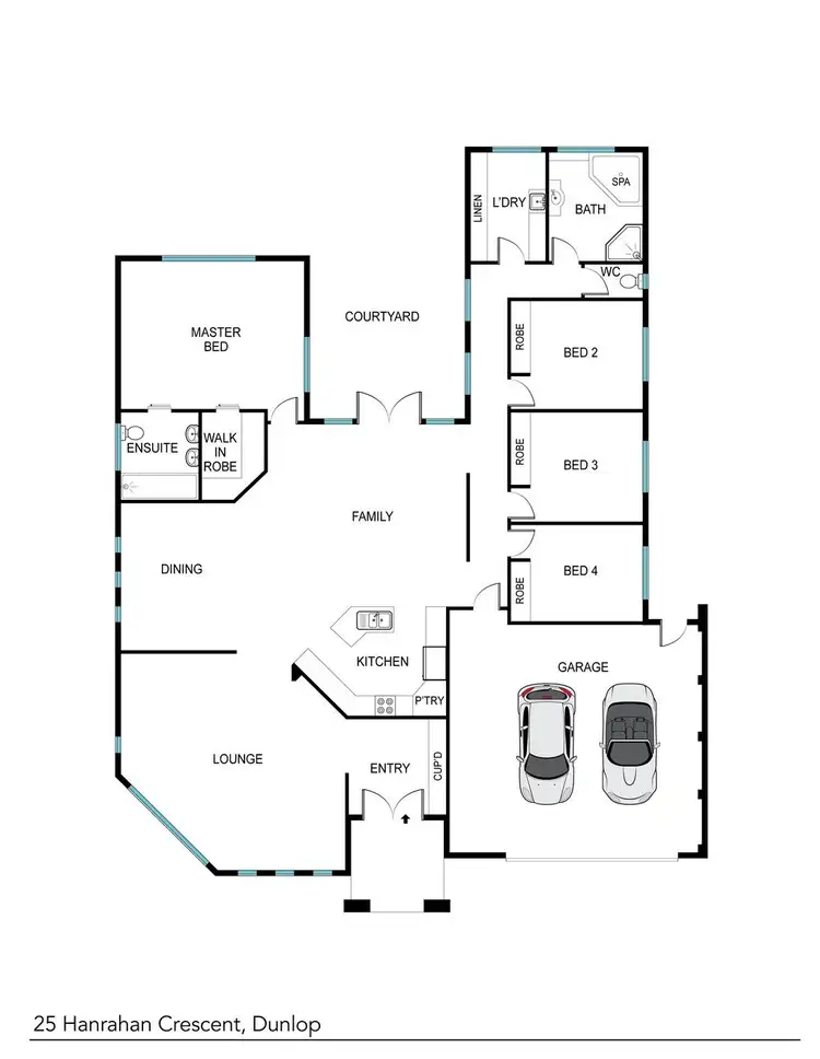 Floorplan of Homely house listing, 25 Hanrahan Crescent, Dunlop ACT 2615