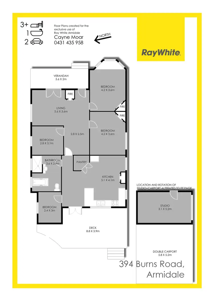 Floorplan of Homely rural property listing, 394 Burns Road, Armidale NSW 2350