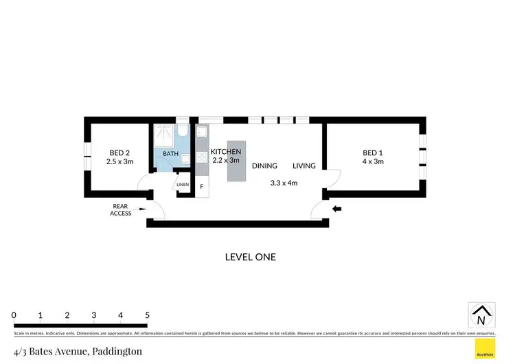 Floorplan of Homely apartment listing, 4/3 Bates Avenue, Paddington NSW 2021
