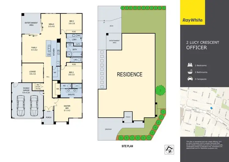 Floorplan of Homely house listing, 2 Lucy Crescent, Officer VIC 3809