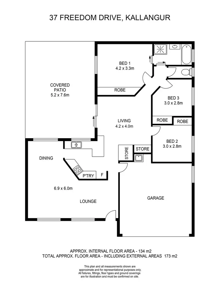 Floorplan of Homely house listing, 37 Freedom Drive, Kallangur QLD 4503