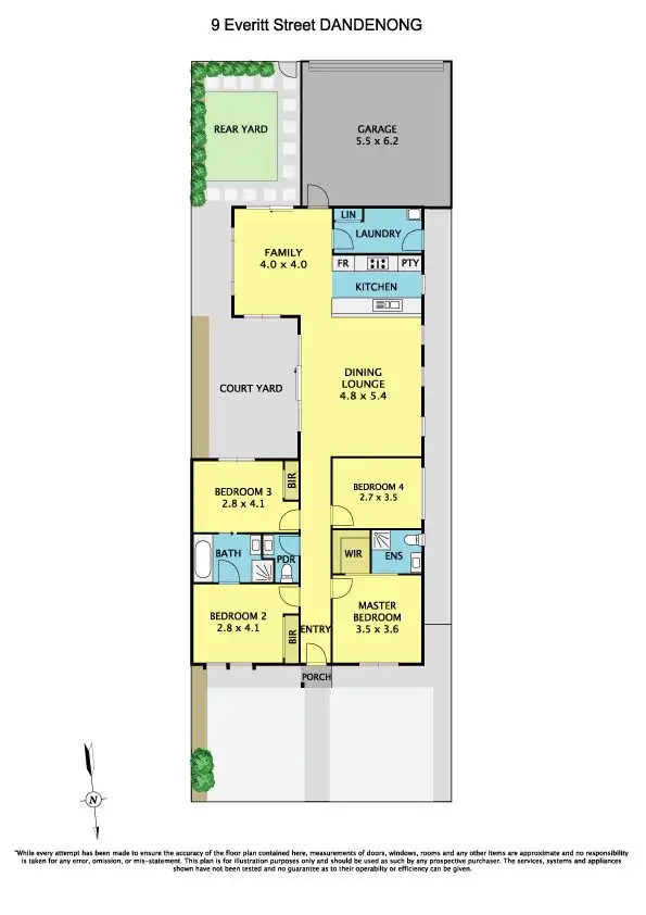 Floorplan of Homely house listing, 9 Everitt Street, Dandenong VIC 3175