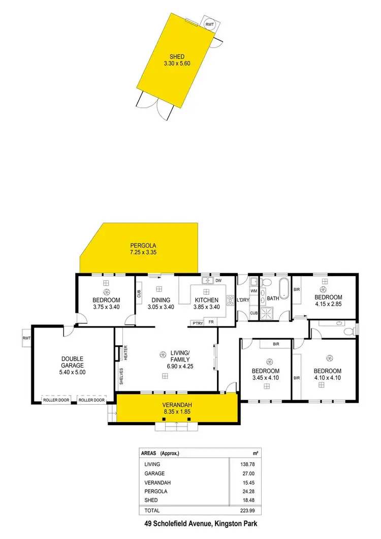 Floorplan of Homely house listing, 49 Scholefield Road, Kingston Park SA 5049