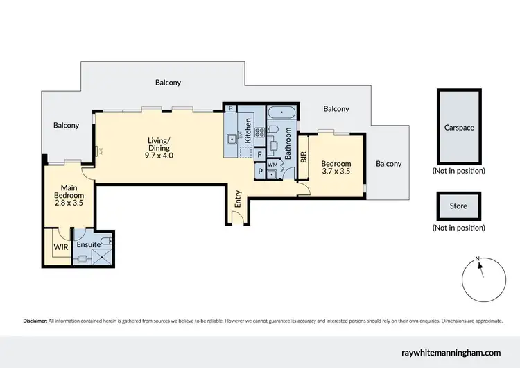 Floorplan of Homely apartment listing, 201/55-59 Earl Street, Kew VIC 3101
