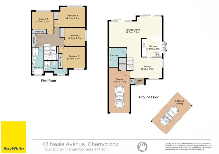 Floorplan of Homely semi-detached listing, 43 Neale Avenue, Cherrybrook NSW 2126