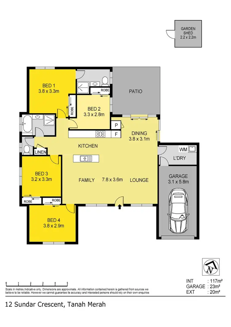 Floorplan of Homely house listing, 12 Sundar Crescent, Tanah Merah QLD 4128