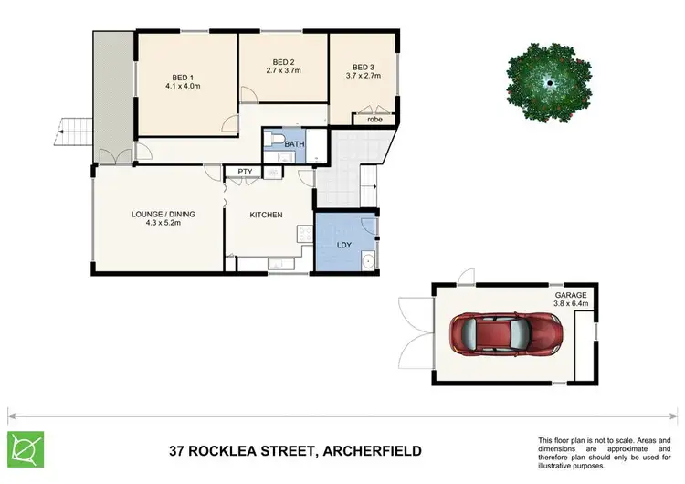 Floorplan of Homely house listing, 37 Rocklea Street, Archerfield QLD 4108