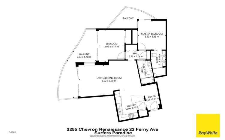 Floorplan of Homely unit listing, 2255/23 Ferny Avenue, Surfers Paradise QLD 4217
