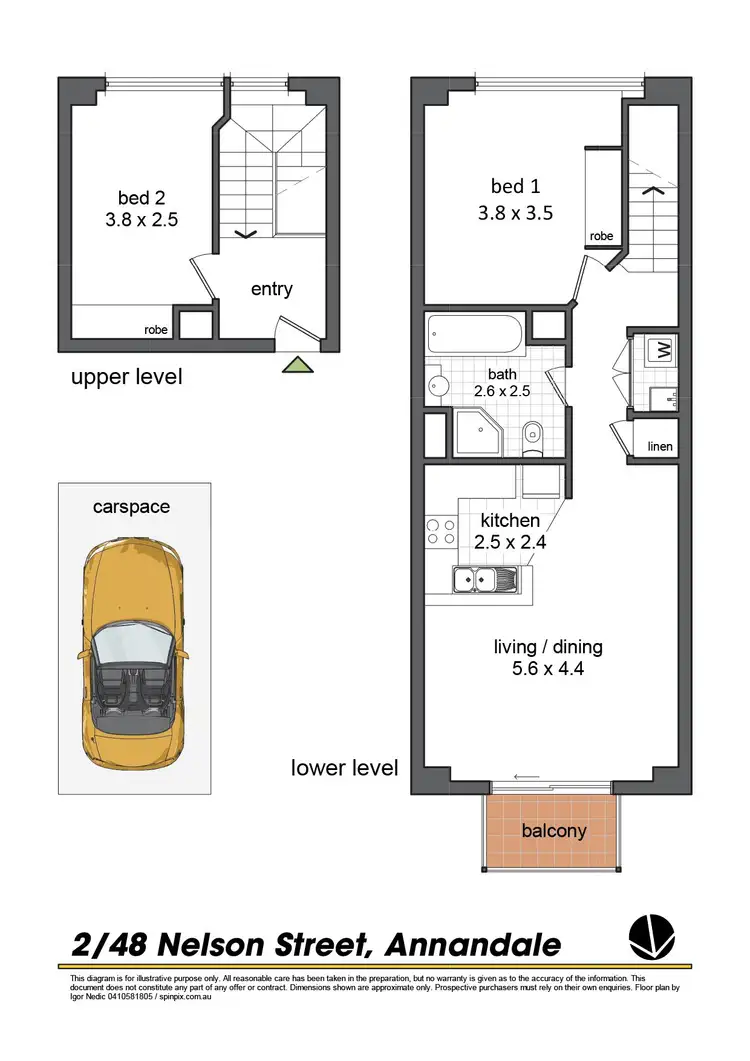 Floorplan of Homely apartment listing, 2/48 Nelson Street, Annandale NSW 2038