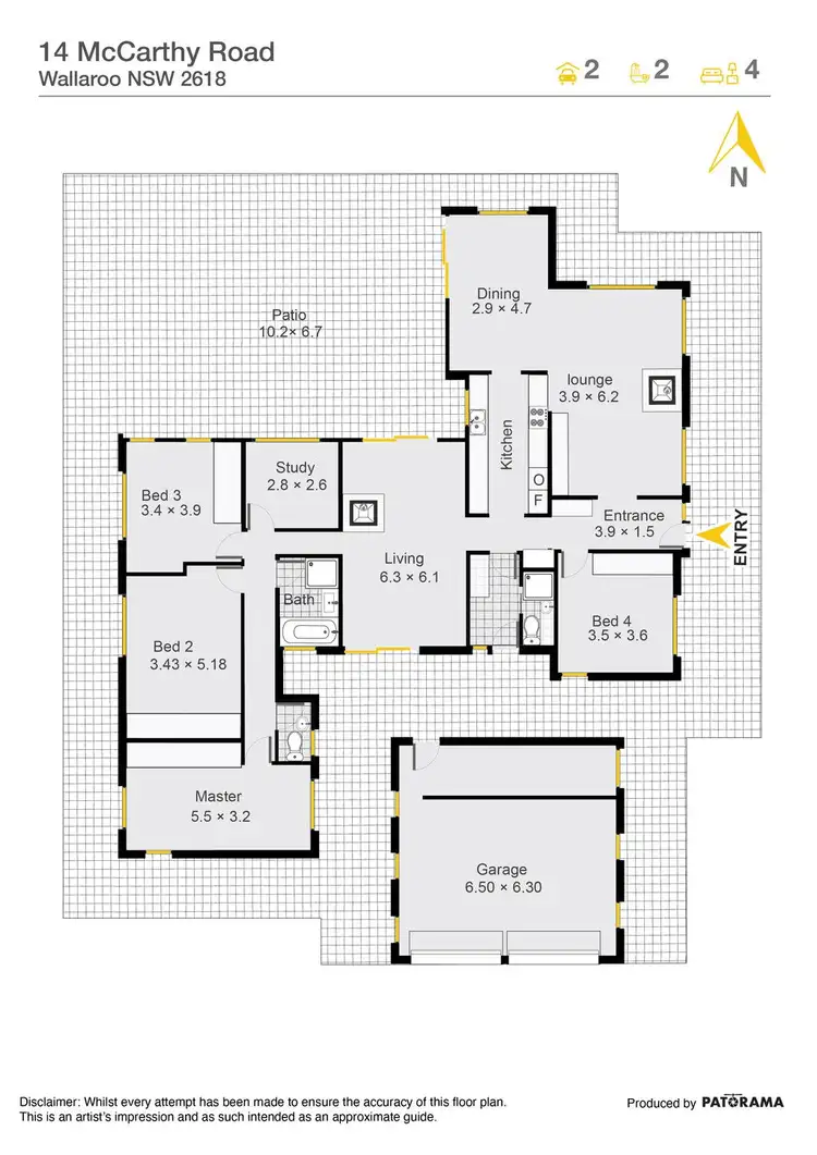 Floorplan of Homely house listing, 14 McCarthy Road, Wallaroo NSW 2618