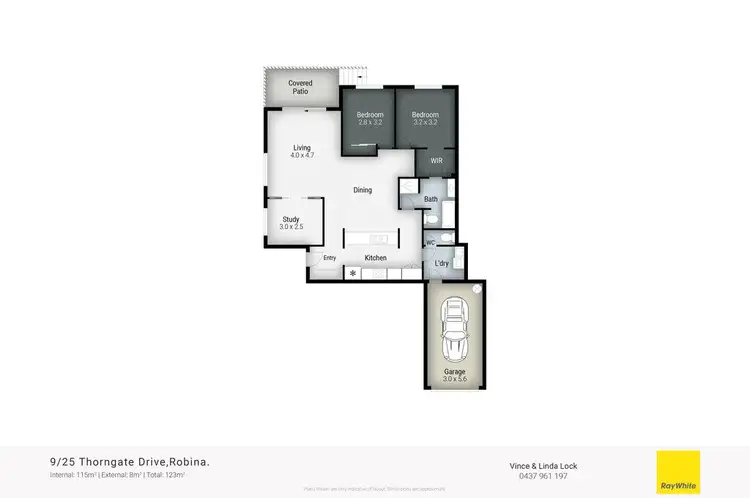 Floorplan of Homely unit listing, 9/25 Thorngate Drive, Robina QLD 4226