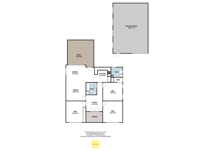 Floorplan of Homely house listing, 1 Ackerly Avenue, Benalla VIC 3672