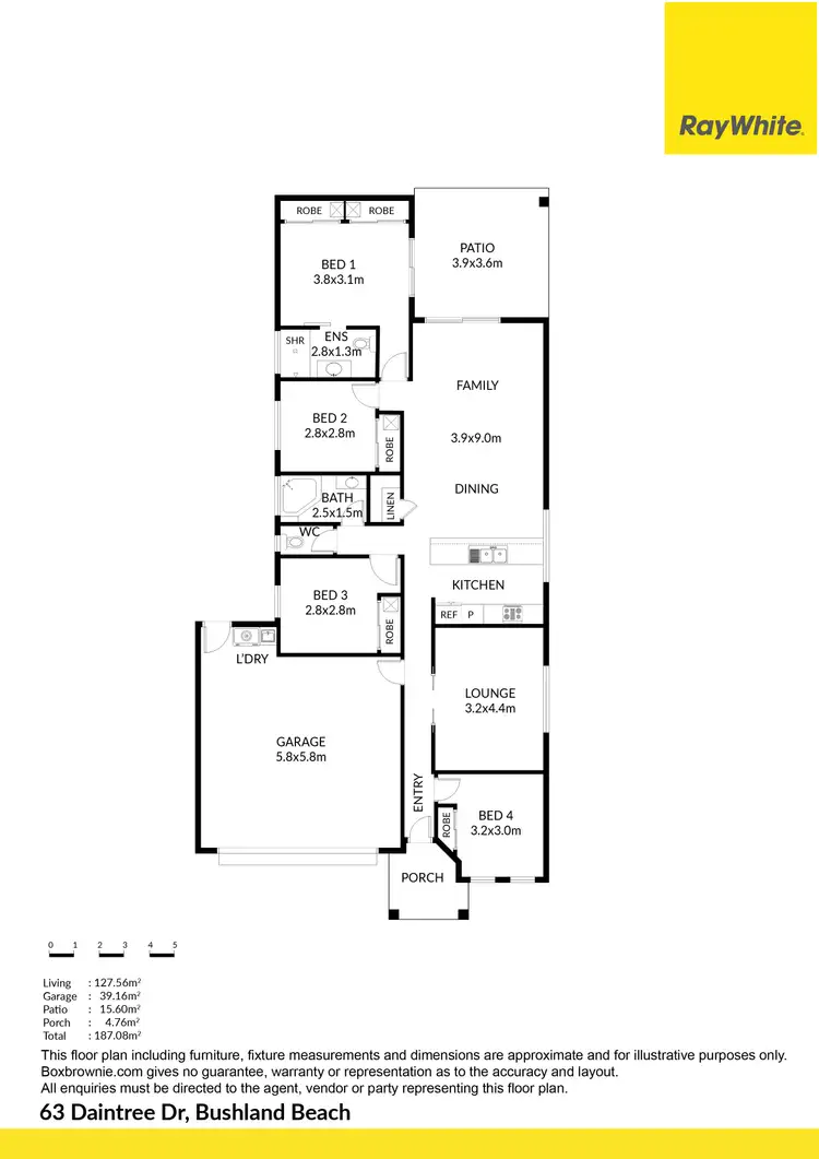 Floorplan of Homely house listing, 63 Daintree Drive, Bushland Beach QLD 4818