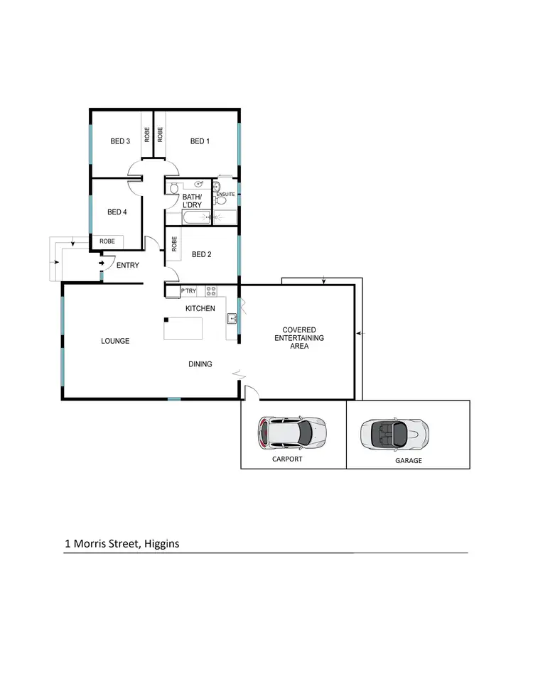 Floorplan of Homely house listing, 1 Morris Street, Higgins ACT 2615