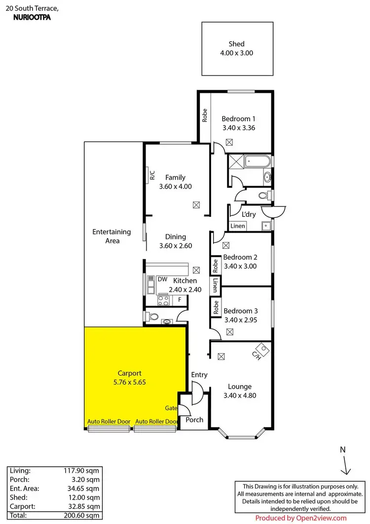 Floorplan of Homely house listing, 20 South Terrace, Nuriootpa SA 5355
