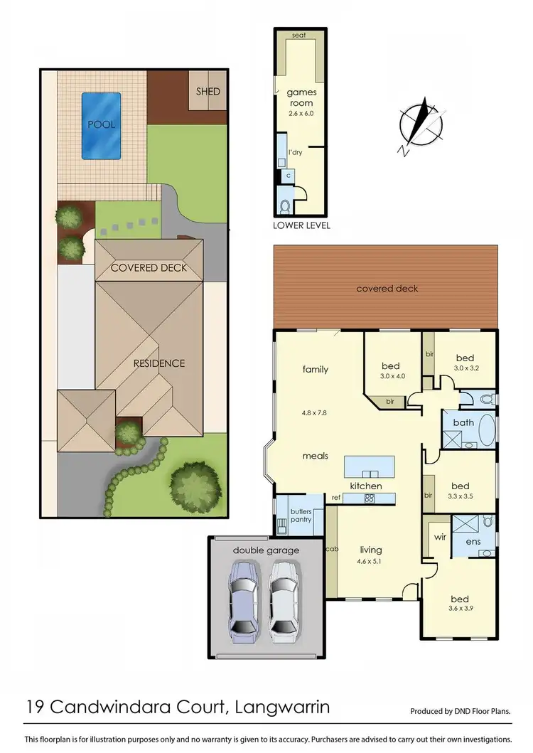 Floorplan of Homely house listing, 19 Candwindara Court, Langwarrin VIC 3910