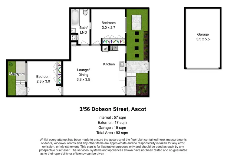 Floorplan of Homely apartment listing, 3/56 Dobson Street, Ascot QLD 4007