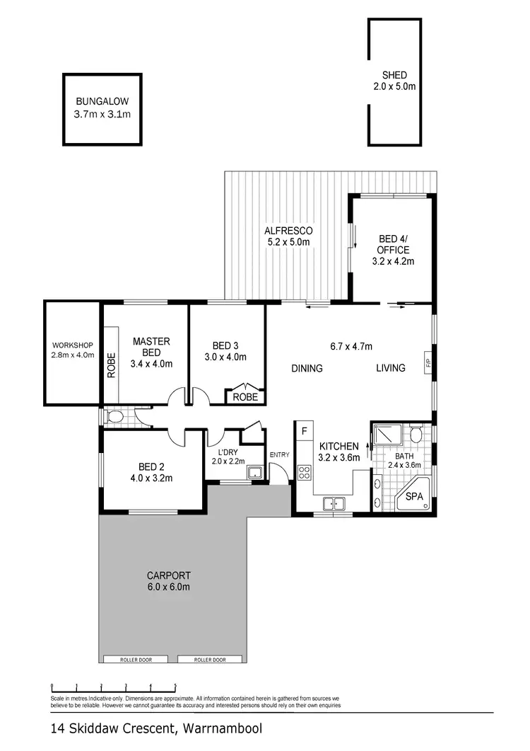 Floorplan of Homely house listing, 14 Skiddaw Crescent, Warrnambool VIC 3280