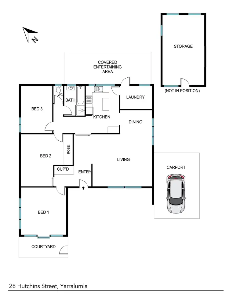 Floorplan of Homely house listing, 28 Hutchins Street, Yarralumla ACT 2600