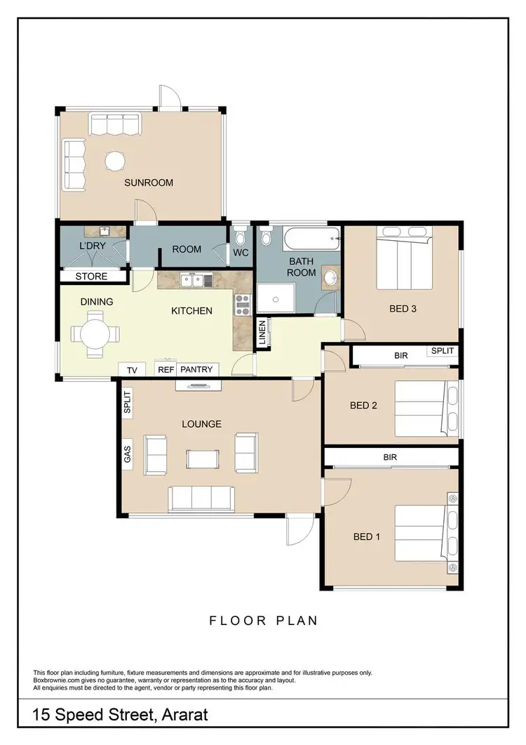 Floorplan of Homely house listing, 15 Speed Street, Ararat VIC 3377