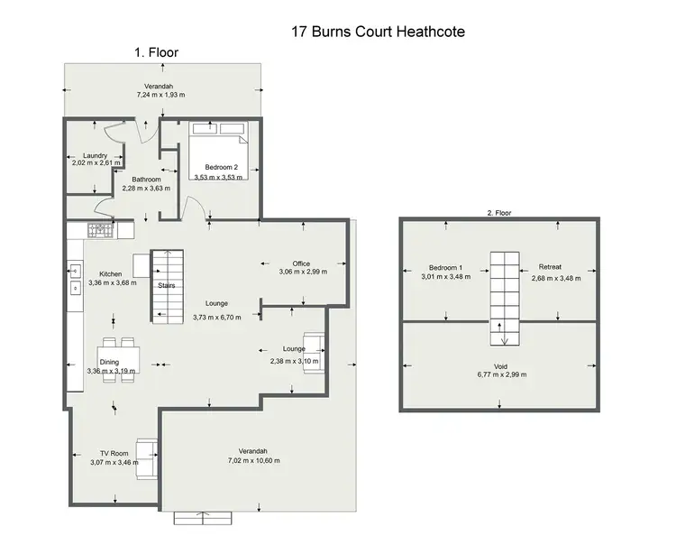 Floorplan of Homely house listing, 17 Burns Court, Heathcote VIC 3523
