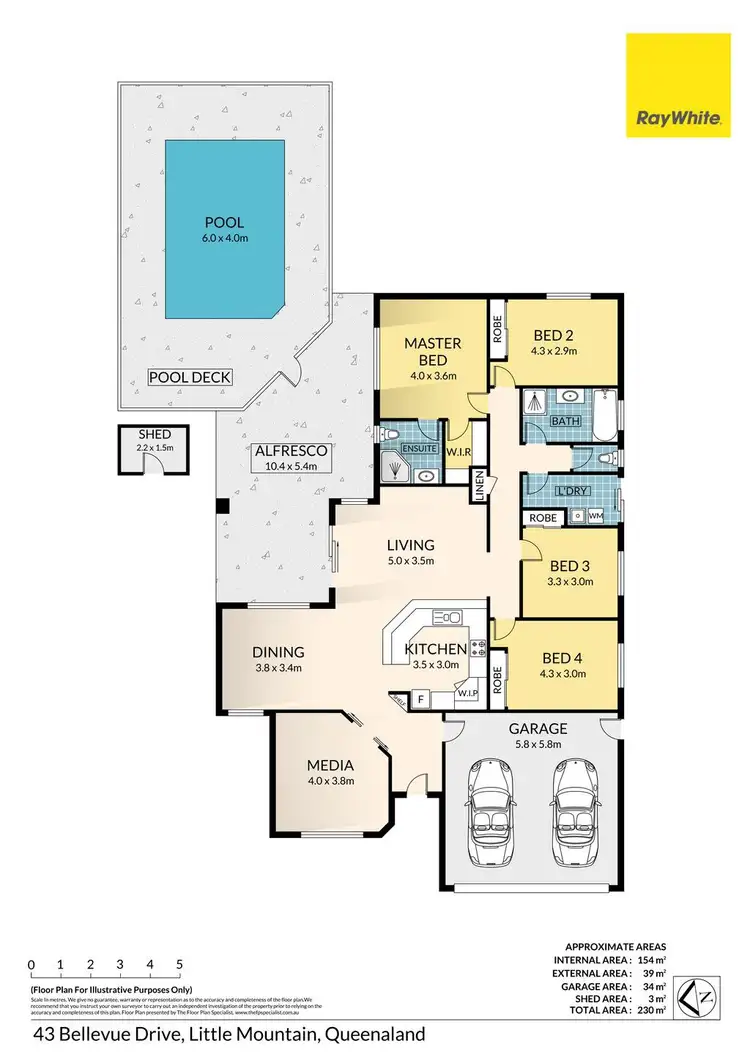 Floorplan of Homely house listing, 43 Bellevue Drive, Little Mountain QLD 4551