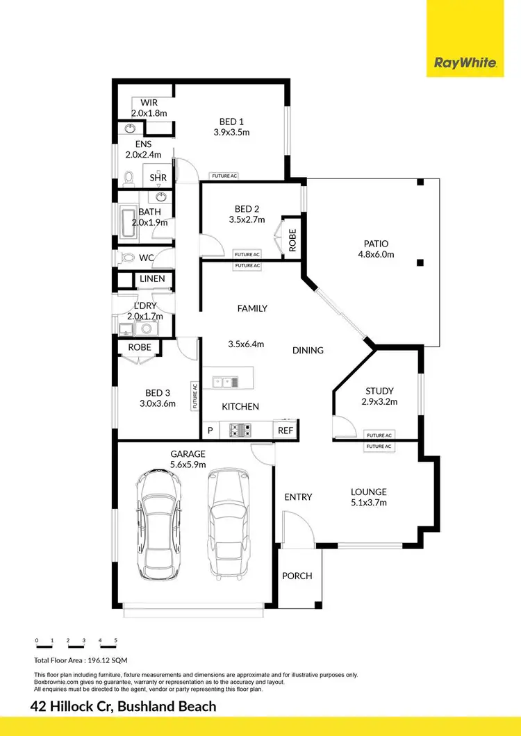 Floorplan of Homely house listing, 42 Hillock Crescent, Bushland Beach QLD 4818