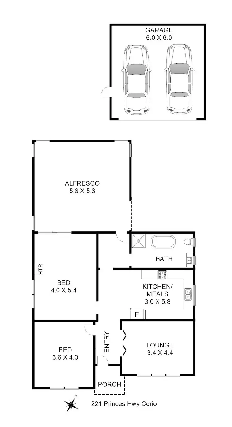 Floorplan of Homely house listing, 221 Princes Highway, Corio VIC 3214