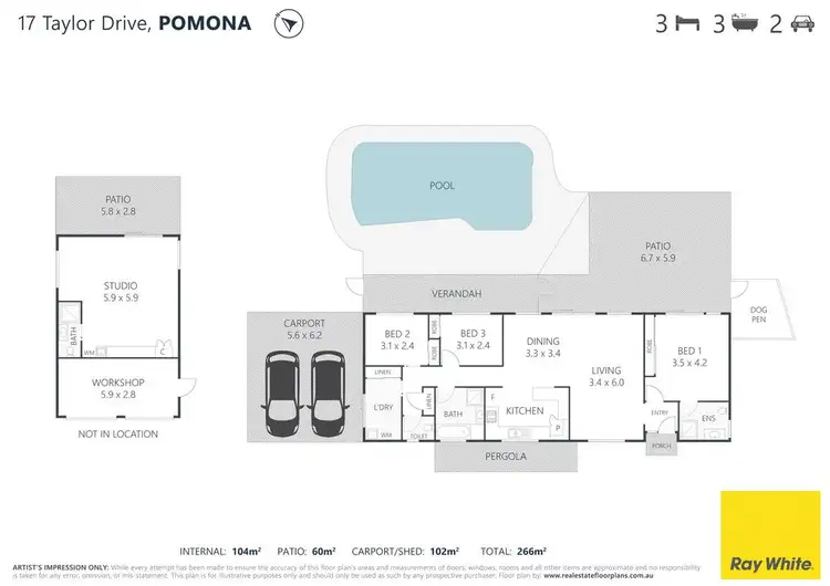 Floorplan of Homely house listing, 17 Taylor Drive, Pomona QLD 4568