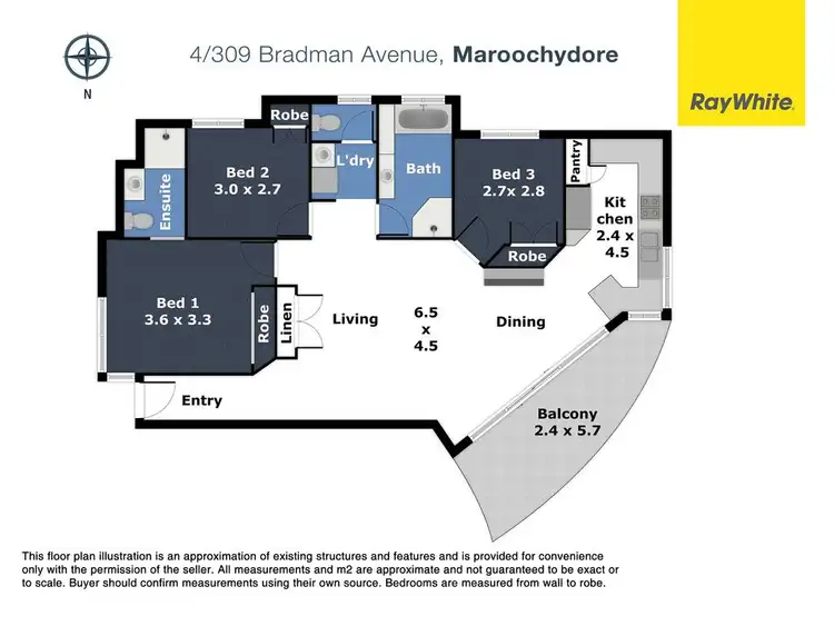 Floorplan of Homely unit listing, 4/309 Bradman Avenue, Maroochydore QLD 4558