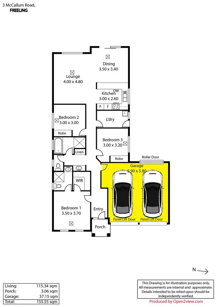 Floorplan of Homely house listing, 3 McCallum Road, Freeling SA 5372