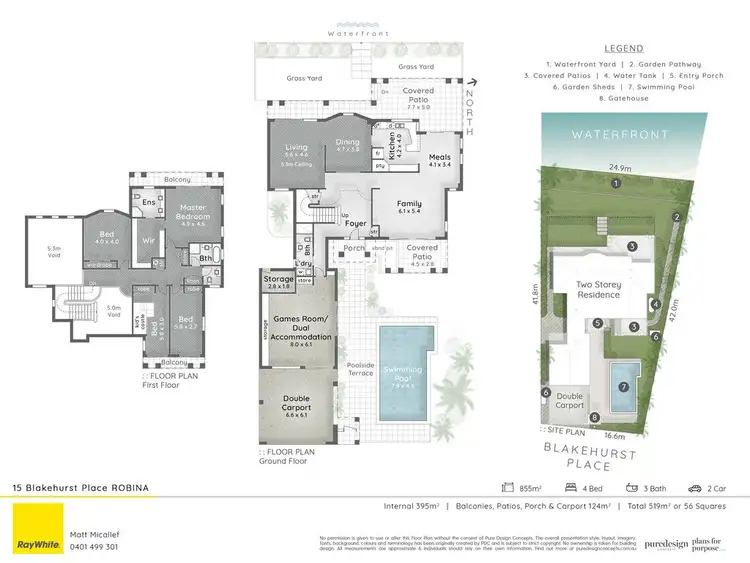 Floorplan of Homely house listing, 15 Blakehurst Place, Robina QLD 4226