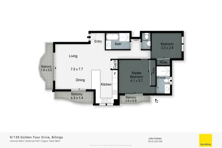 Floorplan of Homely unit listing, 9/139-141 Golden Four Drive, Bilinga QLD 4225