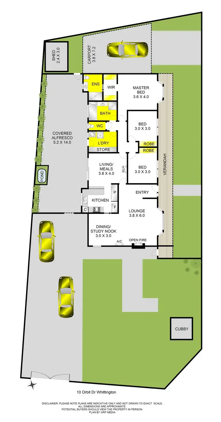Floorplan of Homely house listing, 10 Orbit Drive, Whittington VIC 3219