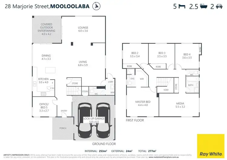 Floorplan of Homely house listing, 28 Marjorie Street, Mooloolaba QLD 4557