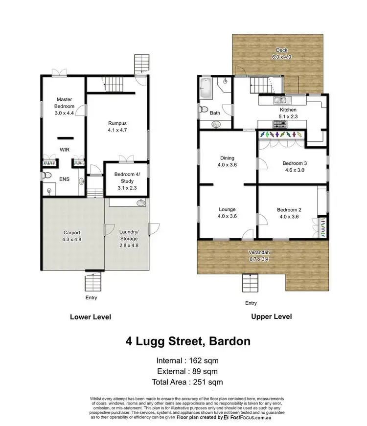 Floorplan of Homely house listing, 4 Lugg Street, Bardon QLD 4065