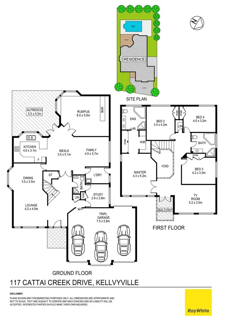 Floorplan of Homely house listing, 117 Cattai Creek Drive, Kellyville NSW 2155