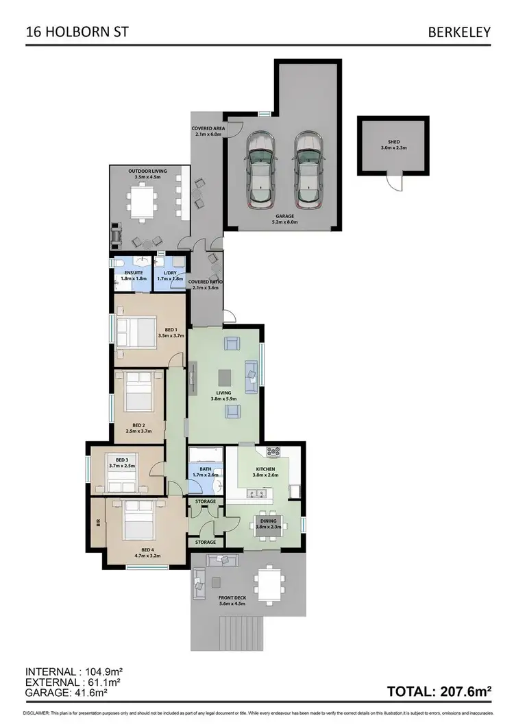 Floorplan of Homely house listing, 16 Holborn, Berkeley NSW 2506