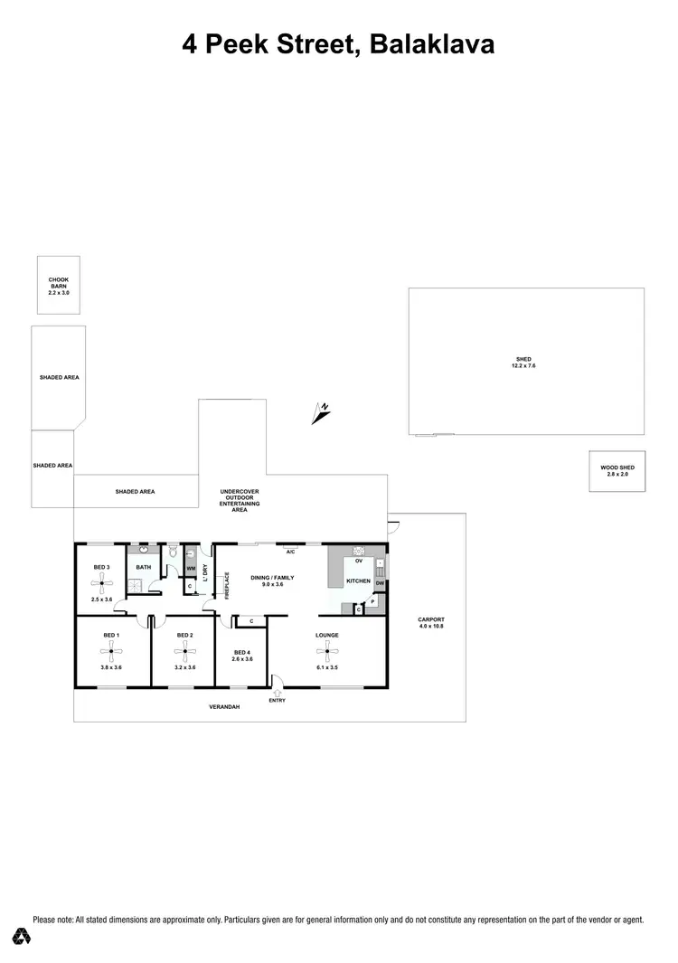 Floorplan of Homely house listing, 4 Peek Street, Balaklava SA 5461