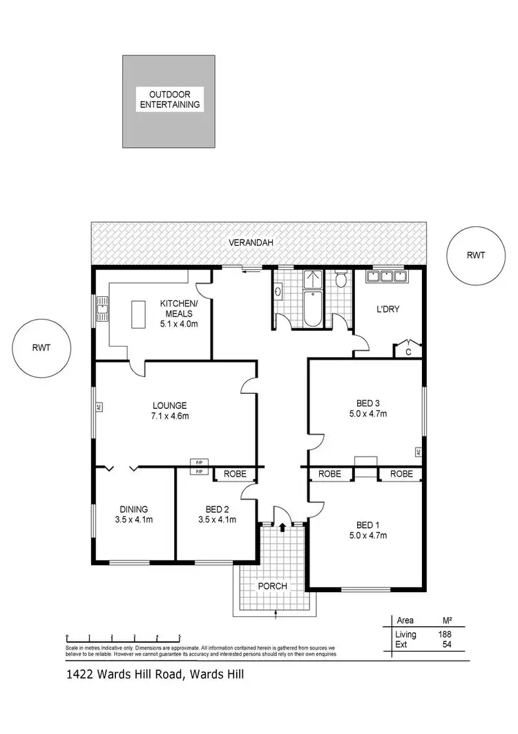 Floorplan of Homely rural property listing, 'Pine Row' 1422 Wards Hill Road via, Port Broughton SA 5522