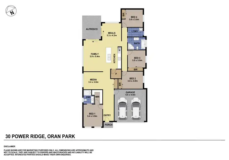 Floorplan of Homely house listing, 30 Power Ridge, Oran Park NSW 2570