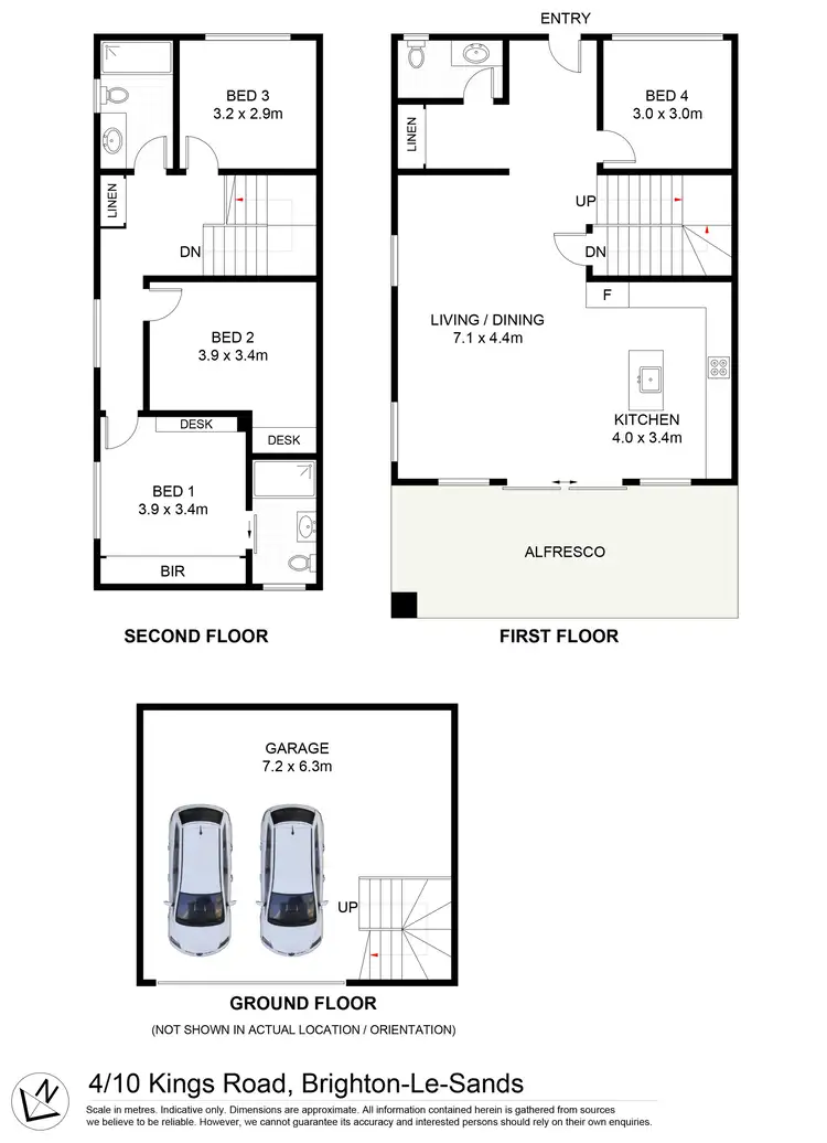 Floorplan of Homely townhouse listing, 4/10 Kings Road, Brighton-le-sands NSW 2216