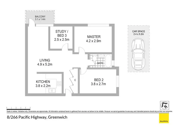Floorplan of Homely apartment listing, 8/266 Pacific Highway, Greenwich NSW 2065